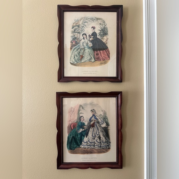 Vintage Other - Vintage Framed Fashion Prints - 17x20